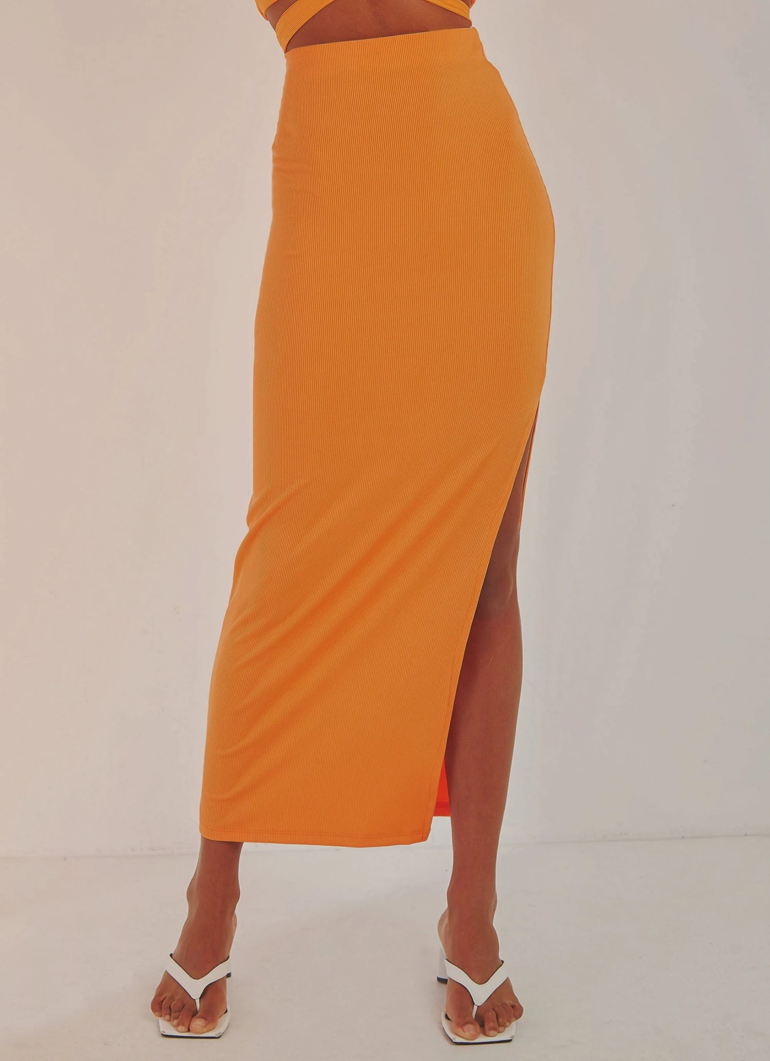 Peppermayo Make It Real Midi Skirt - Orange New & Most Loved 4 Peppermayo Make It Real Midi Skirt - Orange New & Most Loved