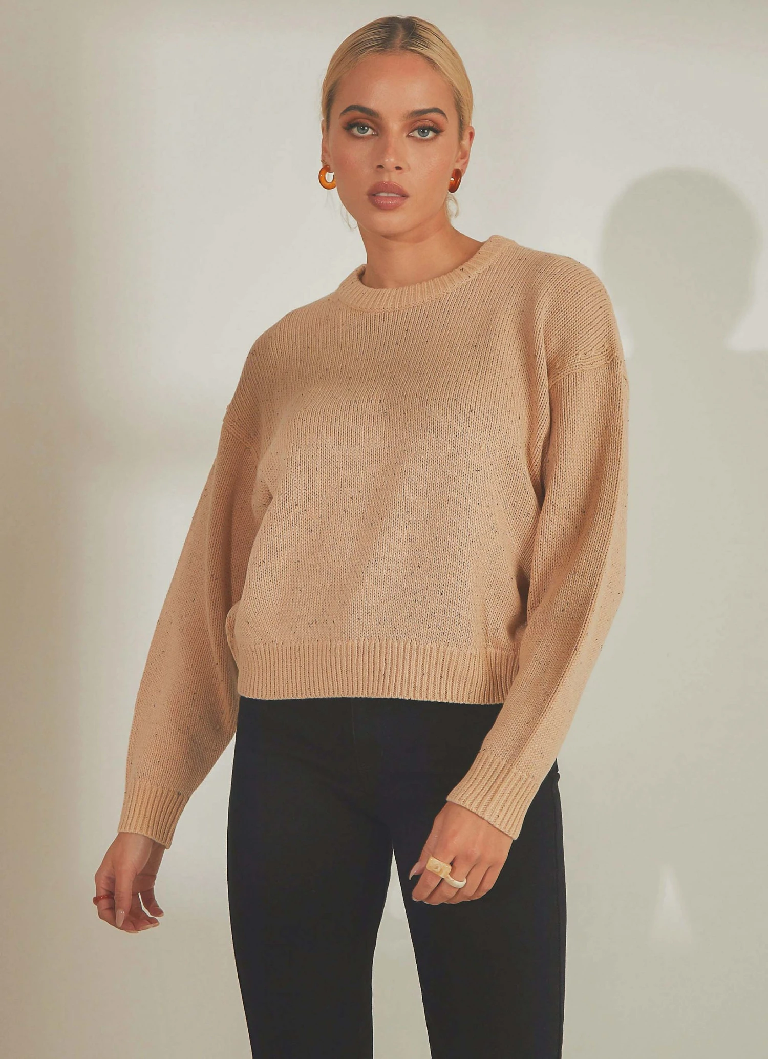 Nude Lucy Lennon Speckle Knit - Honey Speckle 4 Nude Lucy Lennon Speckle Knit - Honey Speckle