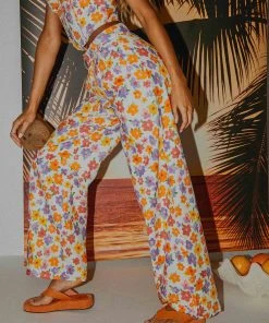 Peppermayo Exclusive Isola Linen Pants - Blooming