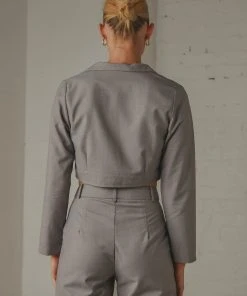 Peppermayo Exclusive New & Most Loved L.A Loving Cropped Blazer - Slate