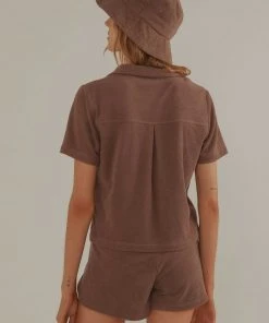 Vacancy Supply Holiday Terry Shirt - Choc Brown New & Most Loved 11 Vacancy Supply Holiday Terry Shirt - Choc Brown New & Most Loved