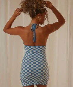 Peppermayo To The Limit Knit Halter Dress - Blue 9 Peppermayo To The Limit Knit Halter Dress - Blue