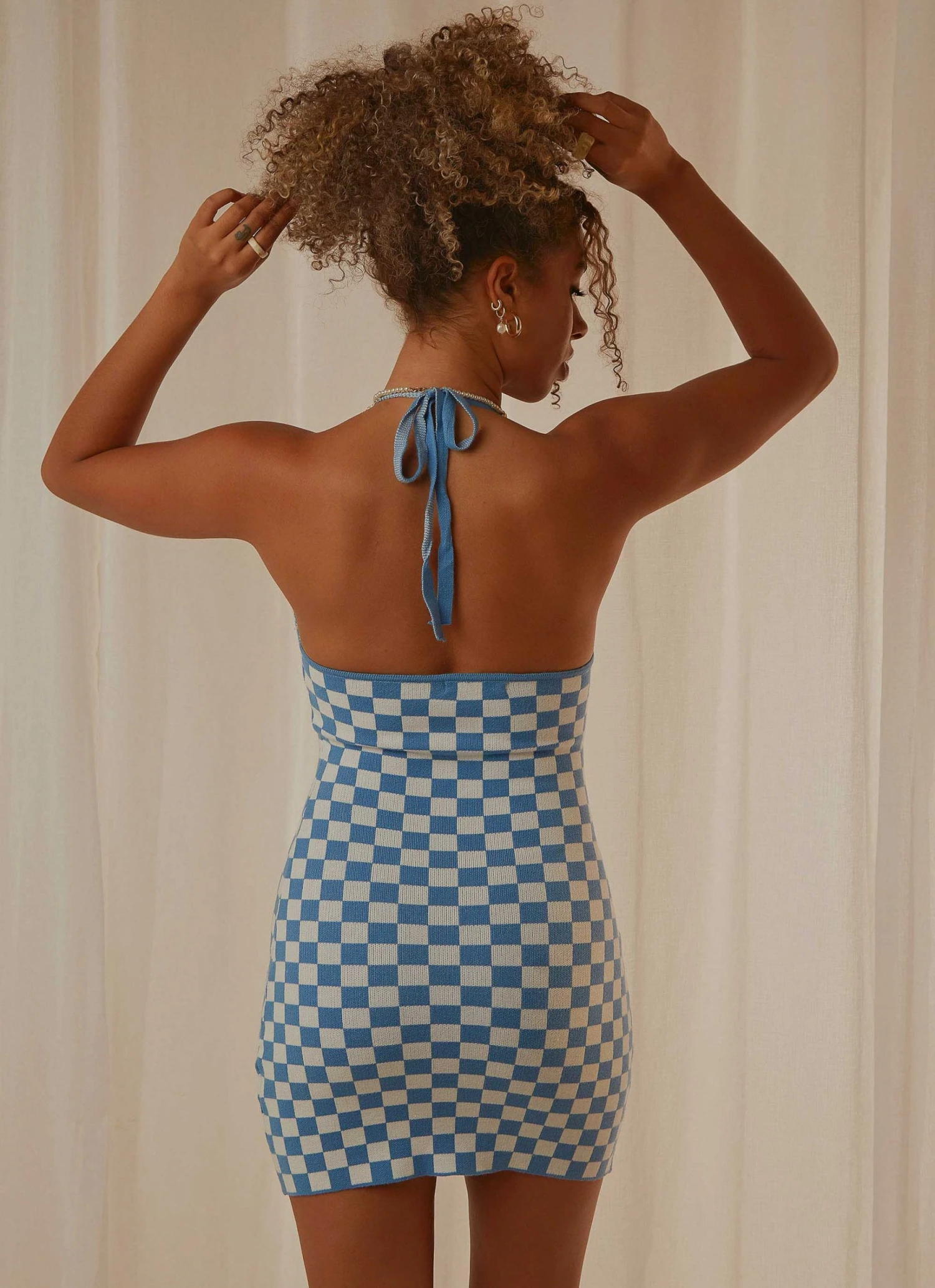 Peppermayo To The Limit Knit Halter Dress - Blue 5 Peppermayo To The Limit Knit Halter Dress - Blue