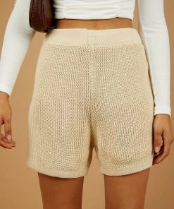 Peppermayo Our World Knit Shorts - Beige