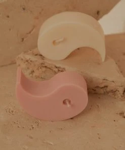 Manara Home Yin And Yang Candles - Cream And Pink New & Most Loved