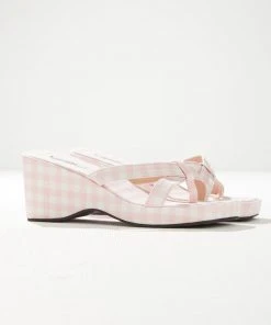 Cult Avenue Bettina Mule - Bubblegum Gingham New & Most Loved 12 Cult Avenue Bettina Mule - Bubblegum Gingham New & Most Loved
