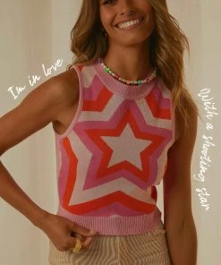 Peppermayo Exclusive Celestial Knit Crop - Pink