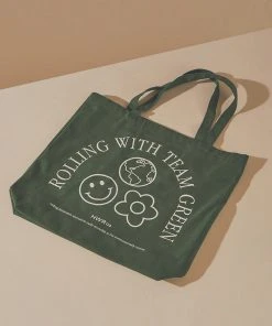 How We Roll New & Most Loved Team Green Tote Bag - Forest Green