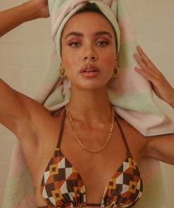 Peppermayo Exclusive Antibes Contrast Bikini Top - Vintage Cocoa New & Most Loved