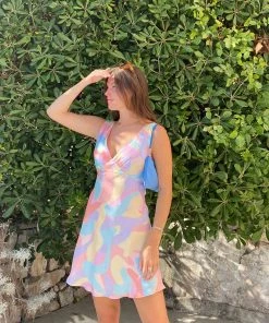 Peppermayo Exclusive Audrey Vintage Slip Dress - Pastel Wave