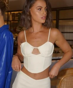 Peppermayo Exclusive Natalia Bustier Top - Ivory New & Most Loved