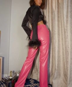 Peppermayo Exclusive L.A Street Style Pants - Magenta PU 10 Peppermayo Exclusive L.A Street Style Pants - Magenta PU