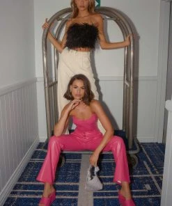 Peppermayo Exclusive L.A Street Style Pants - Magenta PU