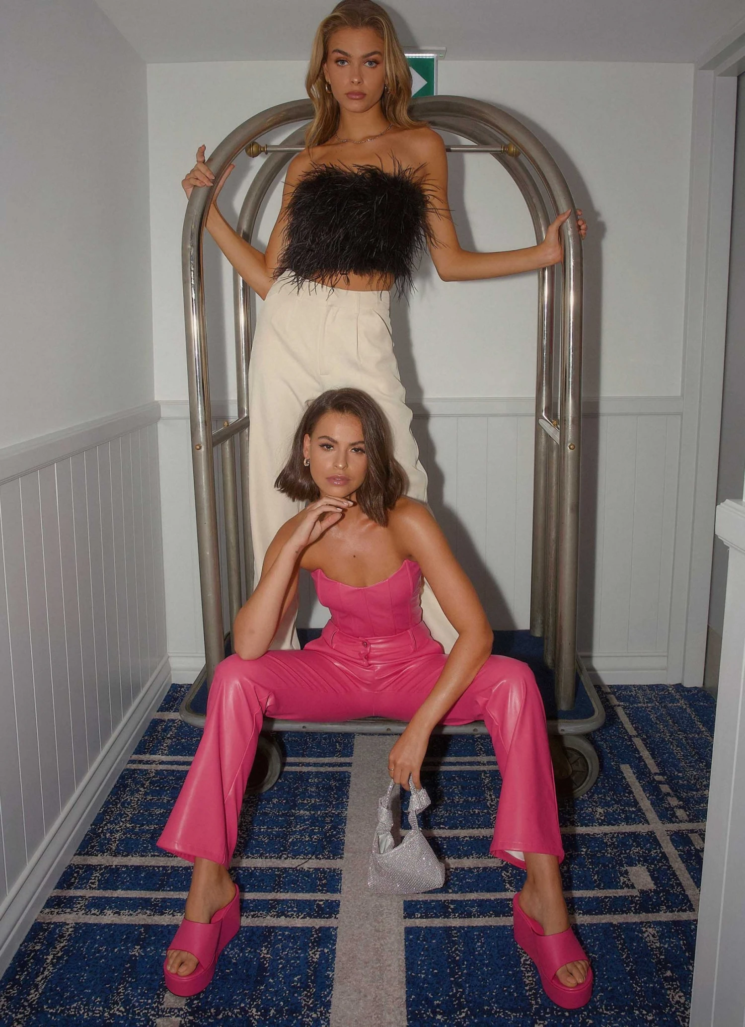 Peppermayo Exclusive L.A Street Style Pants - Magenta PU 2 Peppermayo Exclusive L.A Street Style Pants - Magenta PU