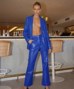 Peppermayo Exclusive L.A Street Style Pants - Cobalt PU