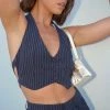 Peppermayo Exclusive New & Most Loved Hollywood Boulevard Vest Crop - Pinstripe- Pre-Order