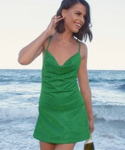 Peppermayo Exclusive Times Square Cowl Mini Dress - Jade Green 7 Peppermayo Exclusive Times Square Cowl Mini Dress - Jade Green