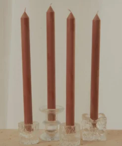 Candle Co Moreton Eco Dinner Candle 4 Pack - Chocolate