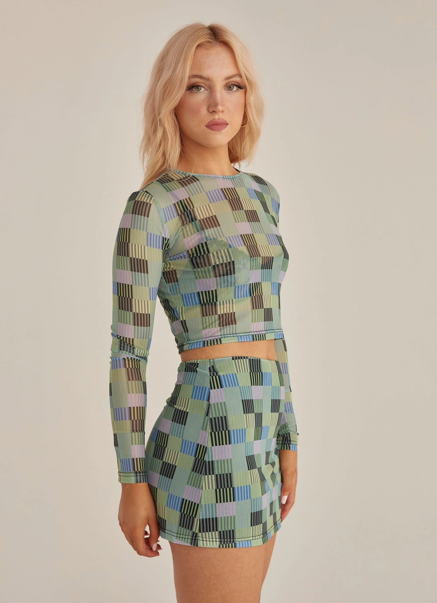 Riley Hubatka X Peppermayo Nights In L.A Mesh Top - Techno Check 4 Riley Hubatka X Peppermayo Nights In L.A Mesh Top - Techno Check