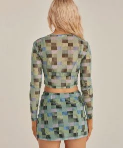 Riley Hubatka X Peppermayo Nights In L.A Mesh Top - Techno Check 10 Riley Hubatka X Peppermayo Nights In L.A Mesh Top - Techno Check