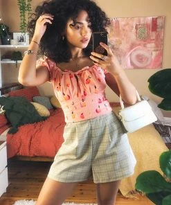 Finders Keepers Tutti Frutti Bodice - Peach New Tops