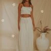 Peppermayo Exclusive Lost Palms Maxi Skirt - White