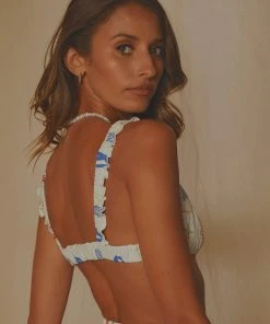 Peppermayo Exclusive New & Most Loved Strolls In Europe Linen Crop - Santorini