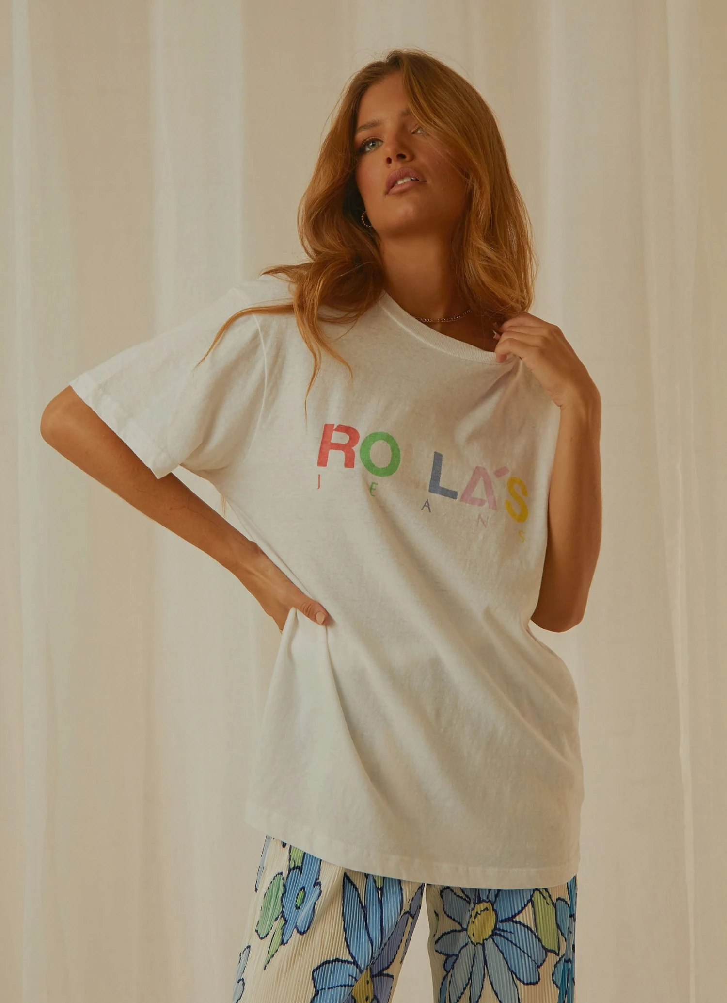 Rolla's Candy Logo Tomboy Tee - White New & Most Loved 2 Rolla's Candy Logo Tomboy Tee - White New & Most Loved