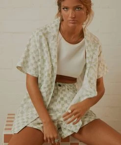 Cools Club New & Most Loved Safari Shirt - Sage Checker 8 Cools Club New & Most Loved Safari Shirt - Sage Checker