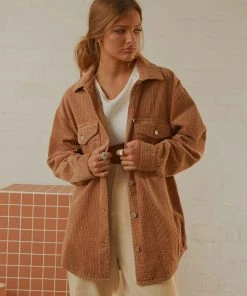 Nude Lucy Paige Corduroy Shacket - Coffee 9 Nude Lucy Paige Corduroy Shacket - Coffee