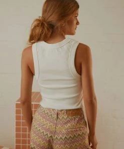 Abrand A Heather Singlet - White Sand 11 Abrand A Heather Singlet - White Sand