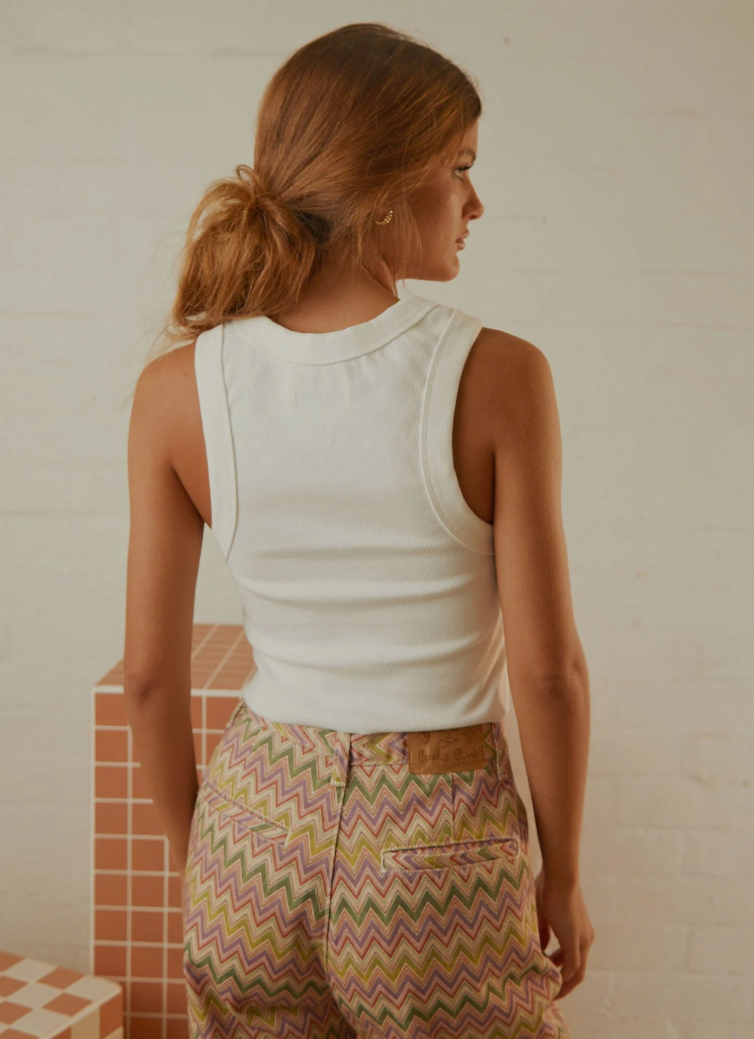 Abrand A Heather Singlet - White Sand 6 Abrand A Heather Singlet - White Sand