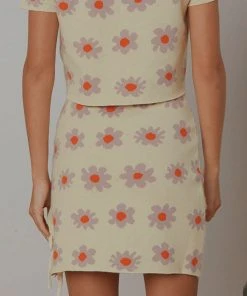 Peppermayo Sunkissed Knit Mini Skirt - Yellow