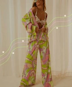 Peppermayo Exclusive 90s Muse Pants - Retro Swirl New & Most Loved