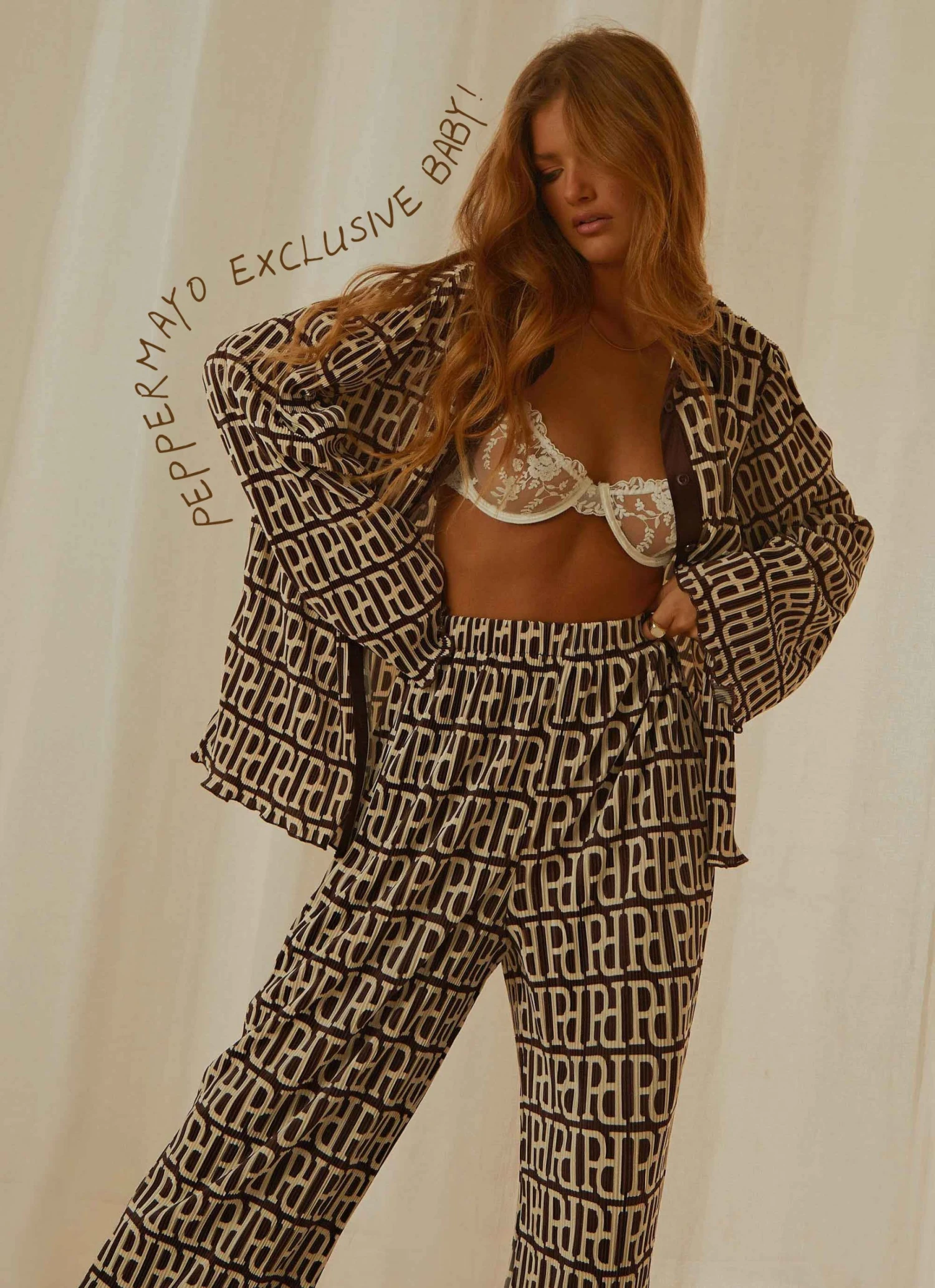 Peppermayo Exclusive 90s Muse Pants - Logo Mania 1 Peppermayo Exclusive 90s Muse Pants - Logo Mania