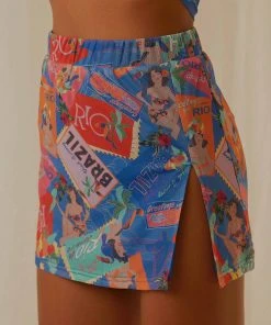 Peppermayo Exclusive Locals Only Mesh Mini Skirt - Postcard Travels New & Most Loved