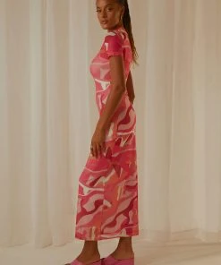 Peppermayo Exclusive New & Most Loved Into The City Mesh Maxi Dress - Candy Wave 8 Peppermayo Exclusive New & Most Loved Into The City Mesh Maxi Dress - Candy Wave