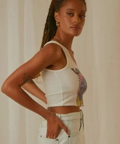 Wrangler New & Most Loved Floral Bones Tank - Vintage White 9 Wrangler New & Most Loved Floral Bones Tank - Vintage White