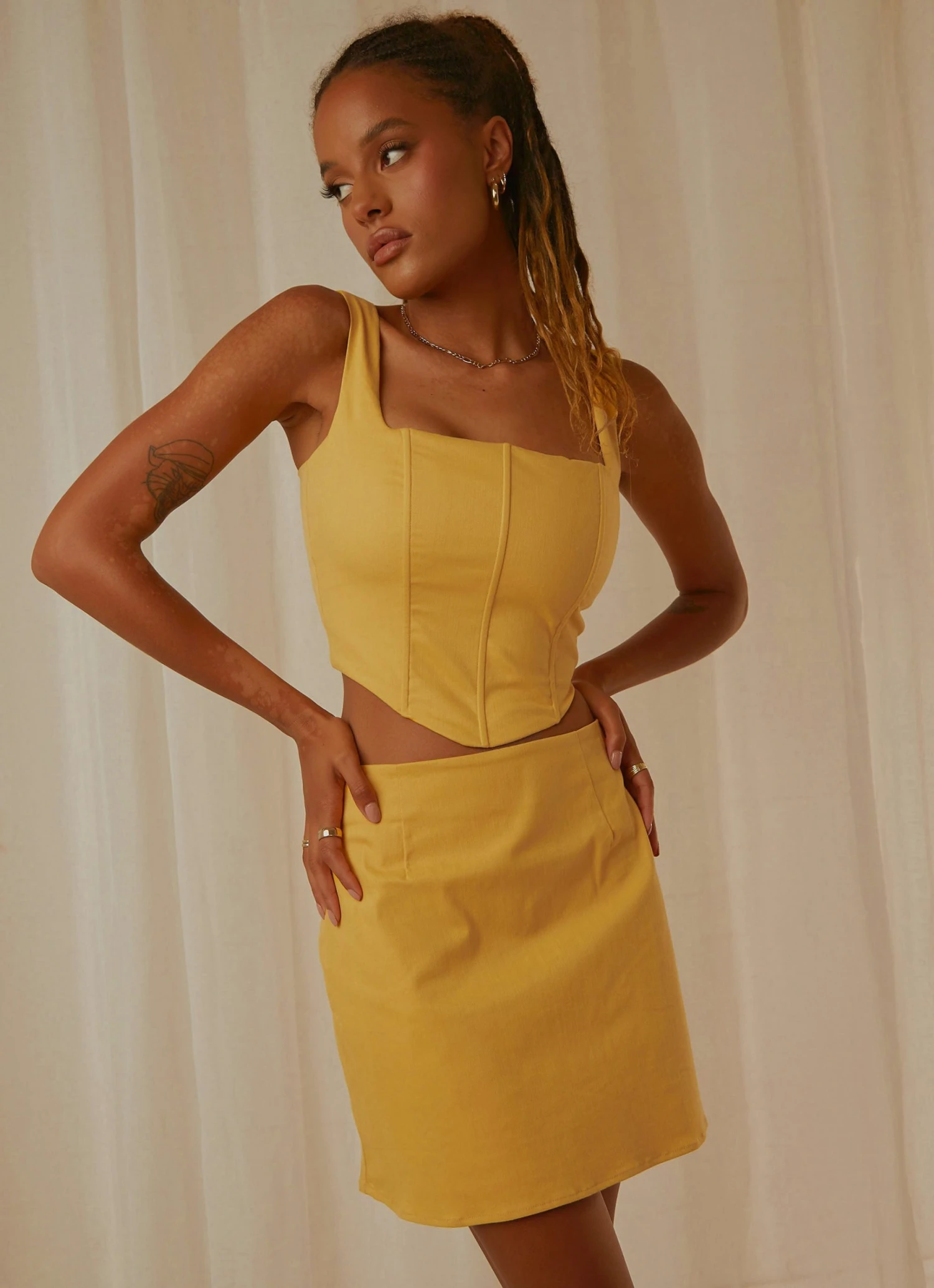 Peppermayo Exclusive New & Most Loved Pastel Skies Bustier Top - Mango 2 Peppermayo Exclusive New & Most Loved Pastel Skies Bustier Top - Mango