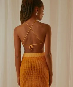 Peppermayo Exclusive Summer Crush Crochet Halter Top - Mango New & Most Loved 9 Peppermayo Exclusive Summer Crush Crochet Halter Top - Mango New & Most Loved