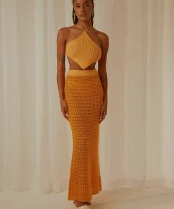 Peppermayo Exclusive New & Most Loved Aloha Shores Crochet Maxi Skirt - Mango 7 Peppermayo Exclusive New & Most Loved Aloha Shores Crochet Maxi Skirt - Mango