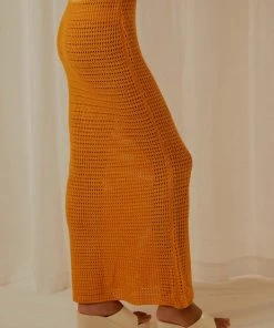 Peppermayo Exclusive New & Most Loved Aloha Shores Crochet Maxi Skirt - Mango 8 Peppermayo Exclusive New & Most Loved Aloha Shores Crochet Maxi Skirt - Mango