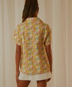 Peppermayo Exclusive New & Most Loved Summer Getaway Linen Shirt - Blossom