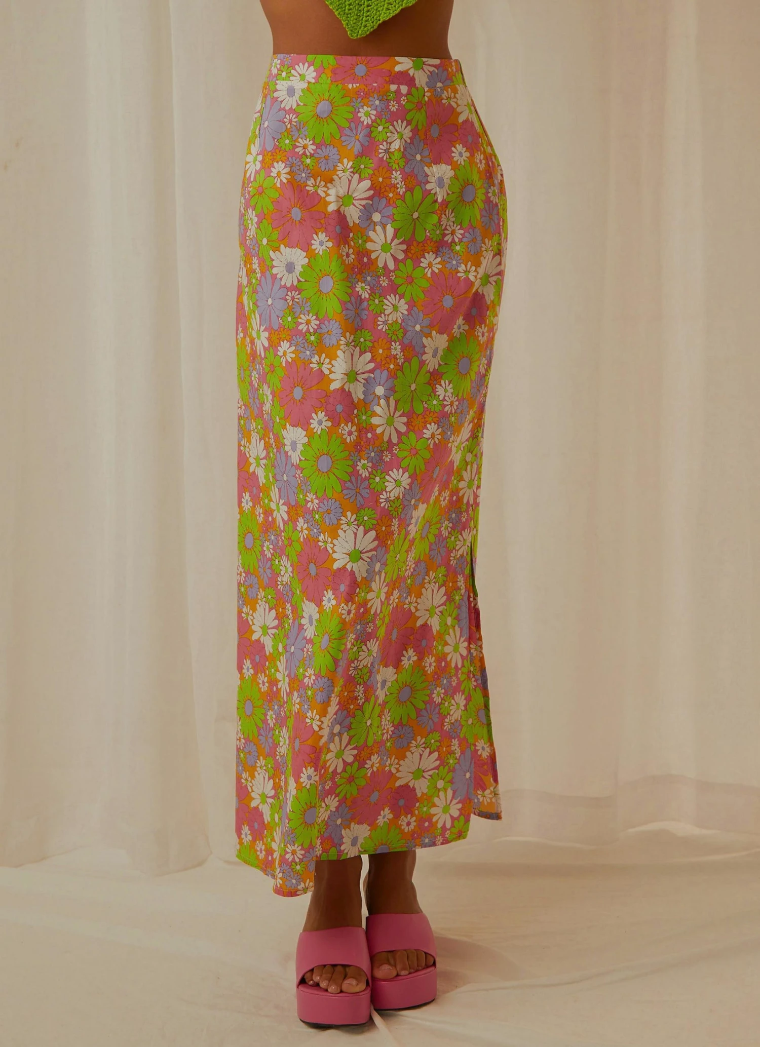 Peppermayo Exclusive In The Sea Breeze Maxi Skirt - Retro Floral New & Most Loved 3 Peppermayo Exclusive In The Sea Breeze Maxi Skirt - Retro Floral New & Most Loved