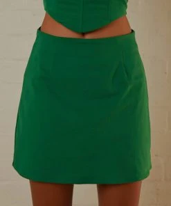 Peppermayo Exclusive Rooftop Drinks Mini Skirt - Jade Green