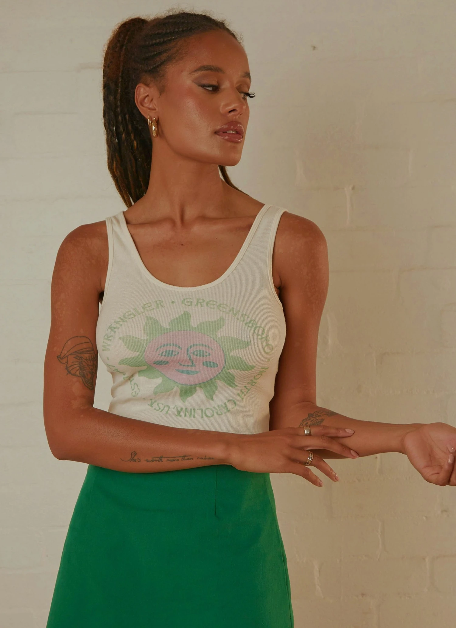 Wrangler New & Most Loved By The Sun Tank - Ecru 2 Wrangler New & Most Loved By The Sun Tank - Ecru