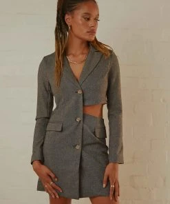 4th & Reckless Josilyn Blazer Dress - Grey 7 4th & Reckless Josilyn Blazer Dress - Grey
