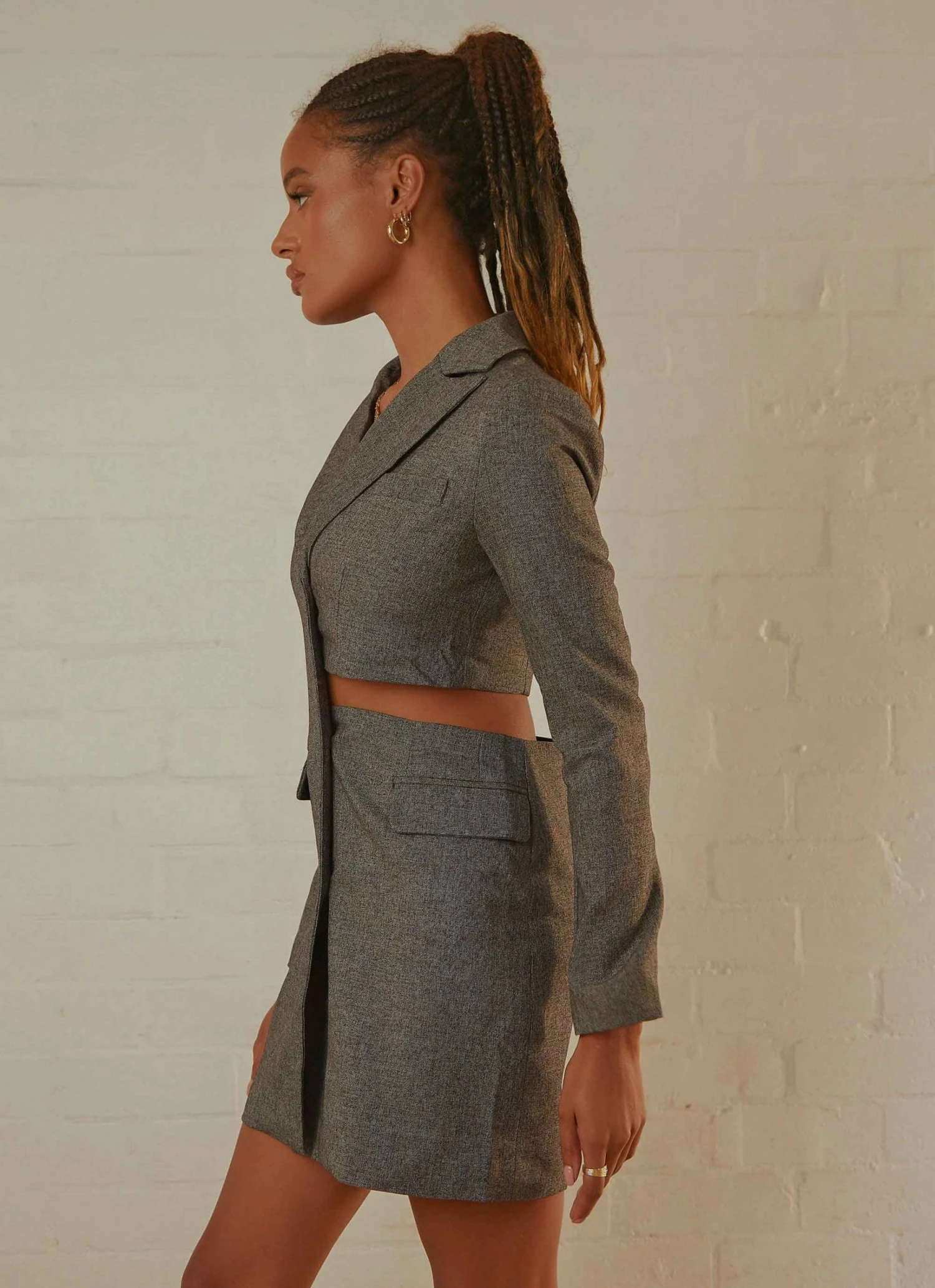 4th & Reckless Josilyn Blazer Dress - Grey 4 4th & Reckless Josilyn Blazer Dress - Grey