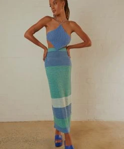 Peppermayo Exclusive Sand Dunes Crochet Maxi Skirt - Azure Stripe 8 Peppermayo Exclusive Sand Dunes Crochet Maxi Skirt - Azure Stripe