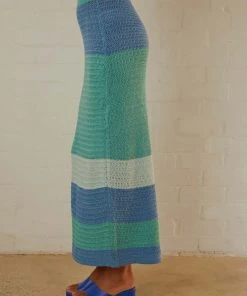 Peppermayo Exclusive Sand Dunes Crochet Maxi Skirt - Azure Stripe 10 Peppermayo Exclusive Sand Dunes Crochet Maxi Skirt - Azure Stripe